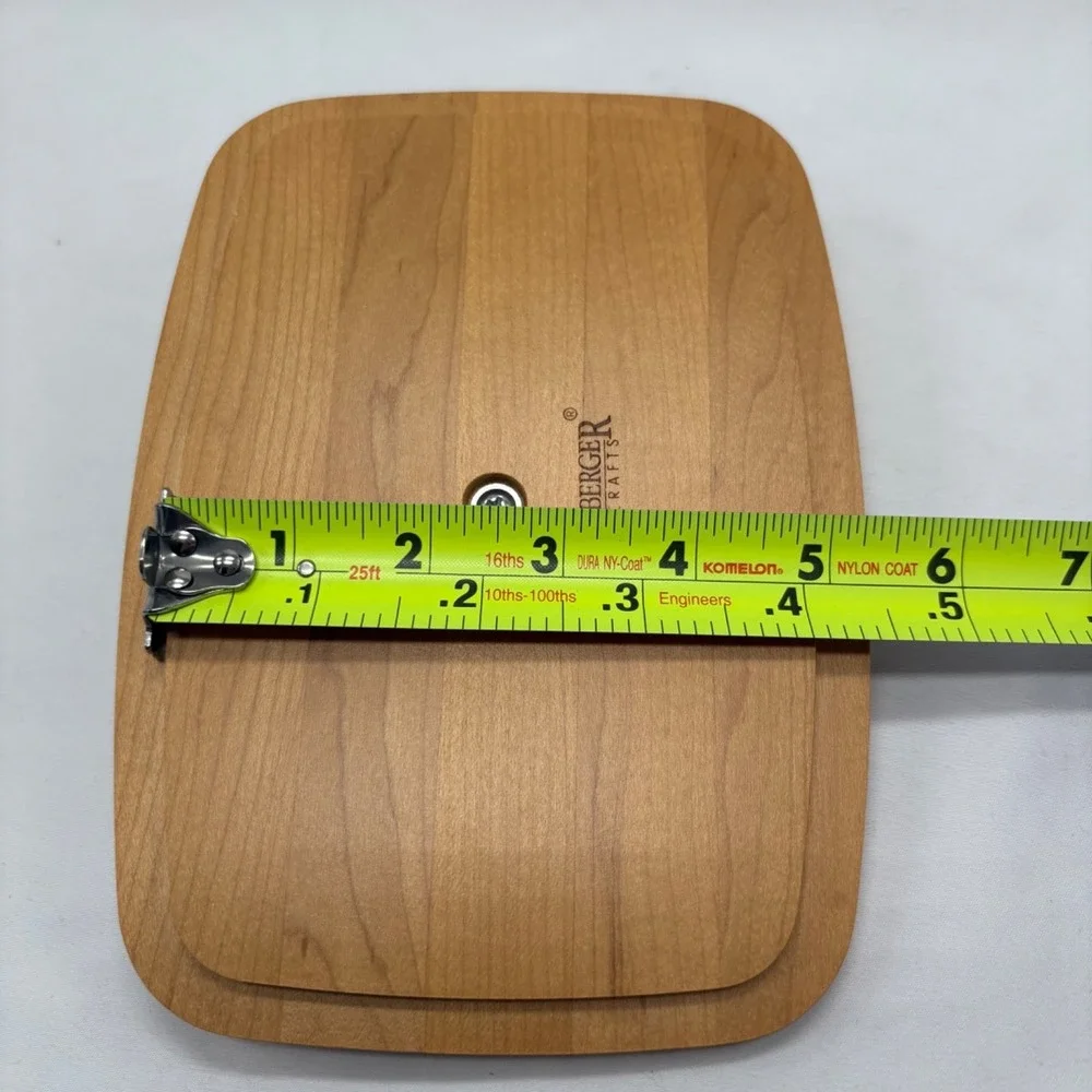 Longaberger Woodcrafts Rectangle Lid Square Knob Basket Lid 8
